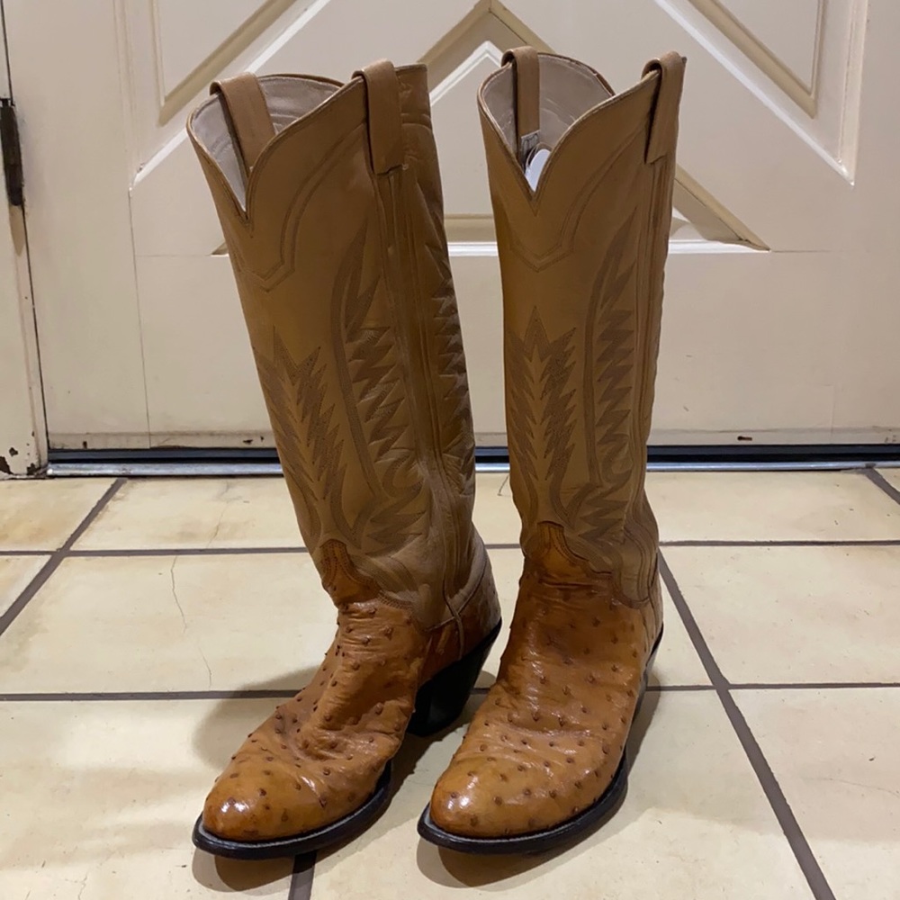 Custom M.L. Leddy’s Ostrich Boots
